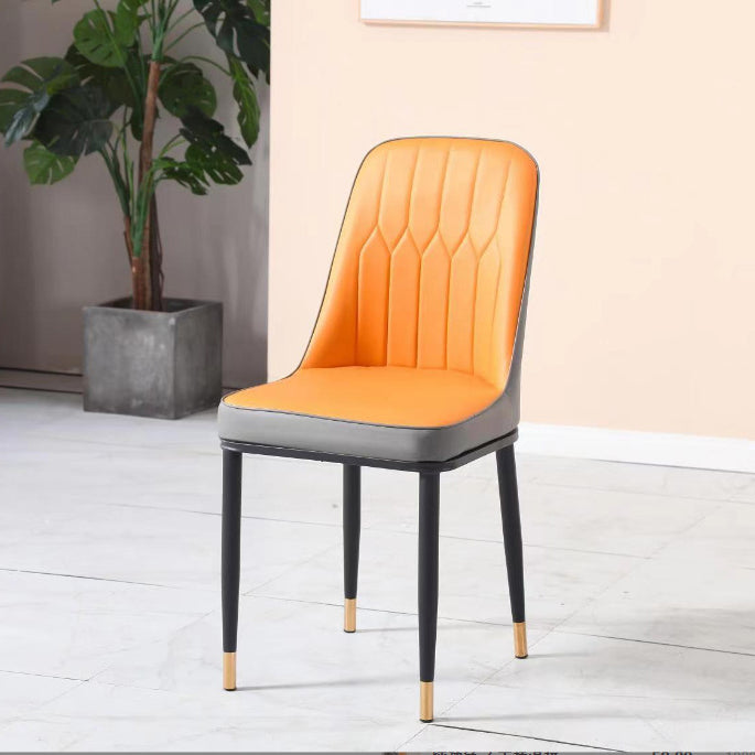 Glam Style Side Chair Parsons Armless Side Chair for Kitchen