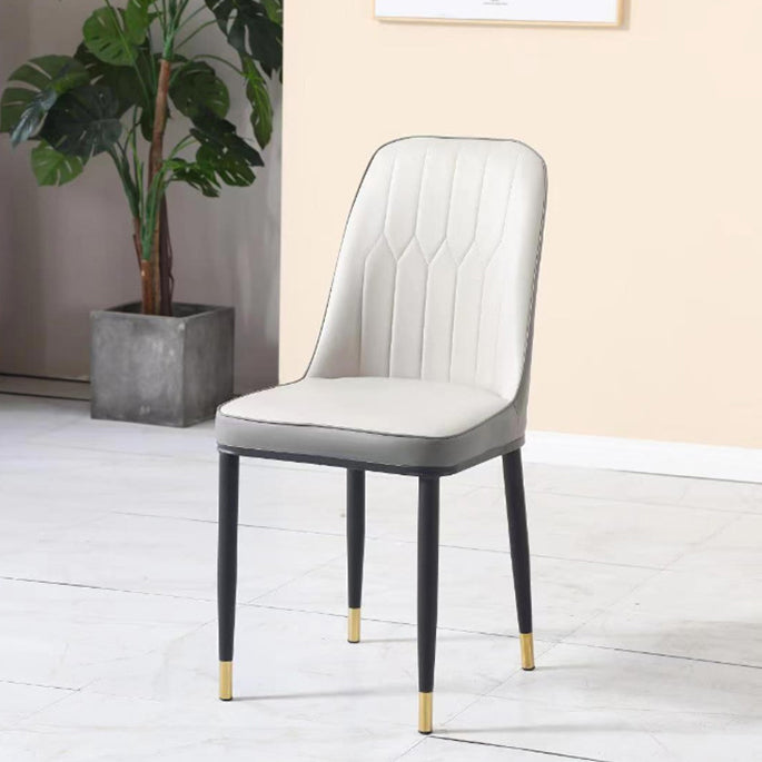 Glam Style Side Chair Parsons Armless Side Chair for Kitchen