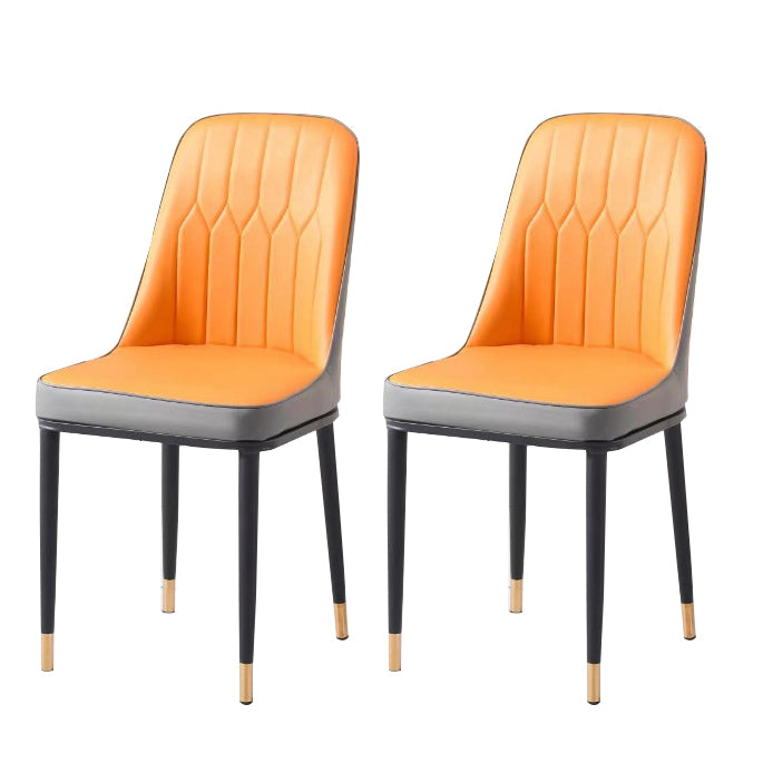 Glam Style Side Chair Parsons Armless Side Chair for Kitchen