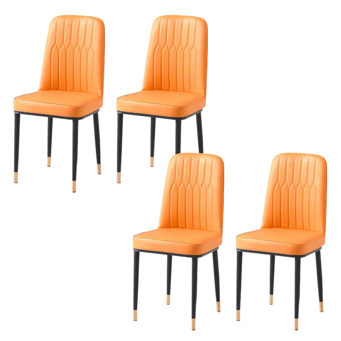 Glam Style Side Chair Parsons Armless Side Chair for Kitchen