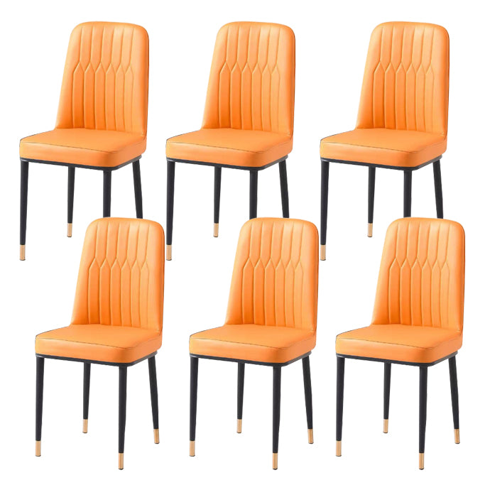 Glam Style Side Chair Parsons Armless Side Chair for Kitchen