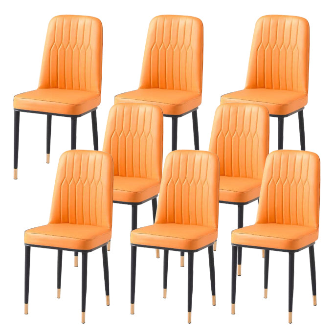 Glam Style Side Chair Parsons Armless Side Chair for Kitchen