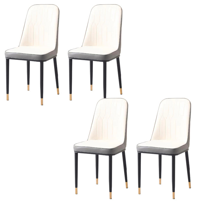 Glam Style Side Chair Parsons Armless Side Chair for Kitchen