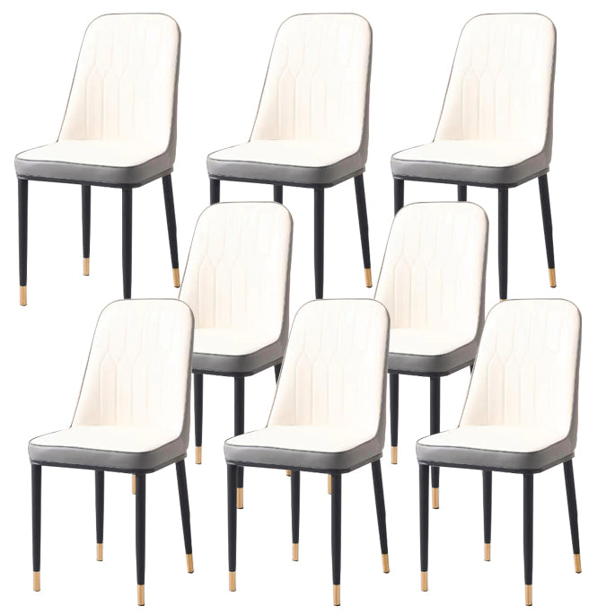 Glam Style Side Chair Parsons Armless Side Chair for Kitchen