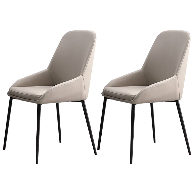 Dining Room Upholstered Chair Home Faux Leather Parsons Arm Chair