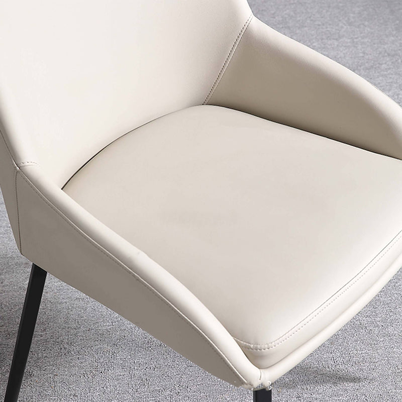 Dining Room Upholstered Chair Home Faux Leather Parsons Arm Chair