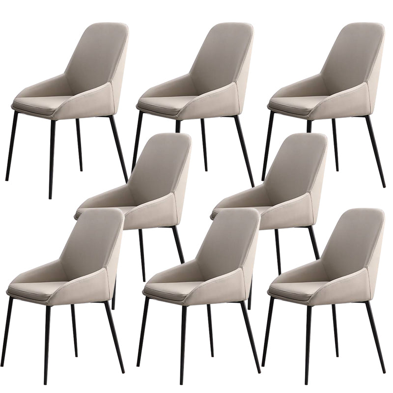 Dining Room Upholstered Chair Home Faux Leather Parsons Arm Chair