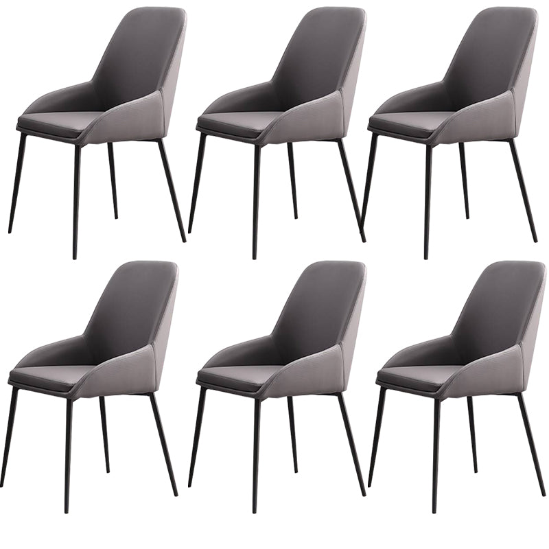 Dining Room Upholstered Chair Home Faux Leather Parsons Arm Chair