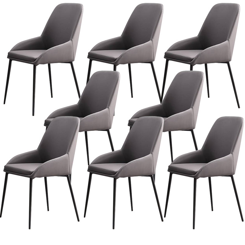 Dining Room Upholstered Chair Home Faux Leather Parsons Arm Chair