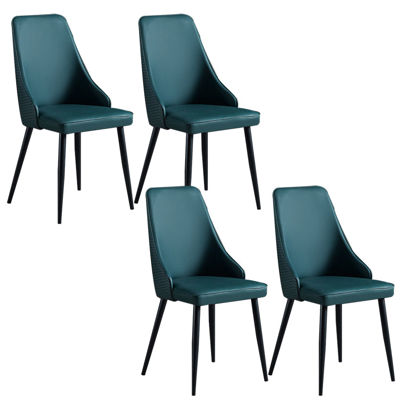 Dining Room Upholstered Chair Industrial Faux Leather Parsons Chair