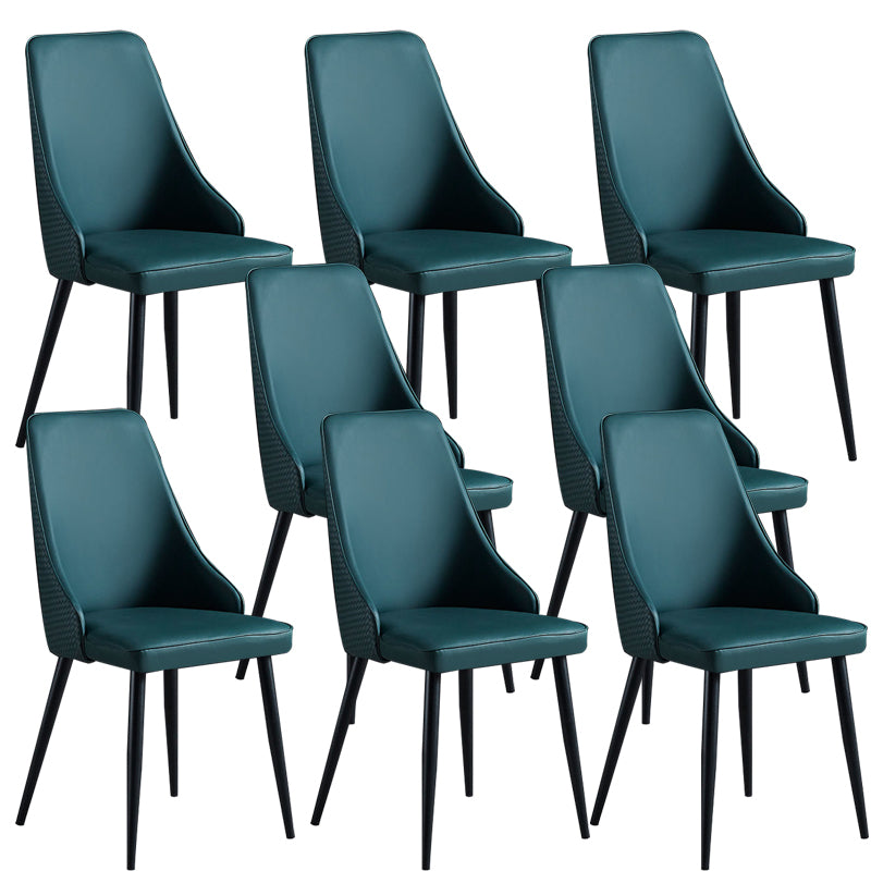 Dining Room Upholstered Chair Industrial Faux Leather Parsons Chair