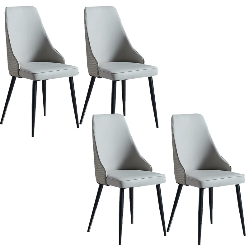 Dining Room Upholstered Chair Industrial Faux Leather Parsons Chair