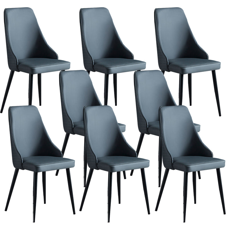 Dining Room Upholstered Chair Industrial Faux Leather Parsons Chair