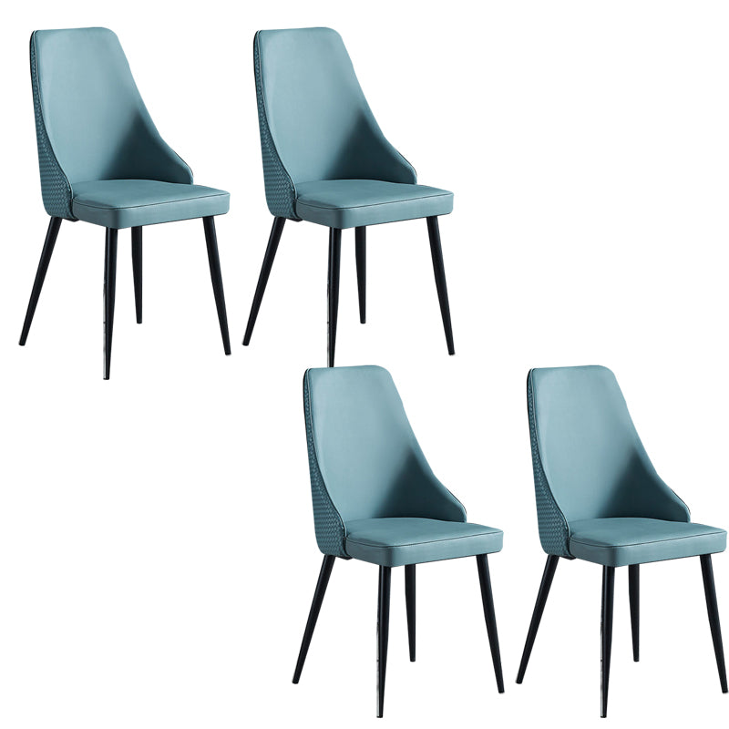 Dining Room Upholstered Chair Industrial Faux Leather Parsons Chair