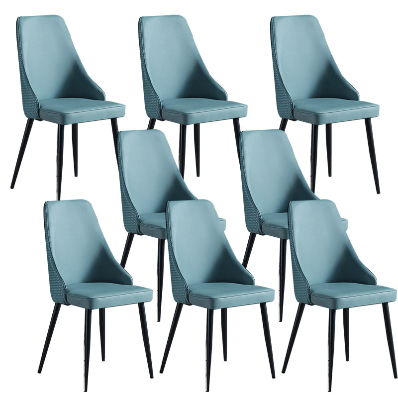 Dining Room Upholstered Chair Industrial Faux Leather Parsons Chair