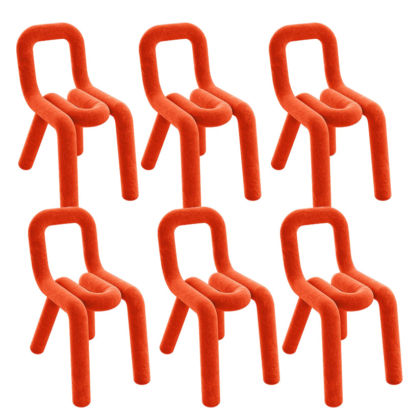 Designer Style Armless Chair Open Back Home Dining Side Chair