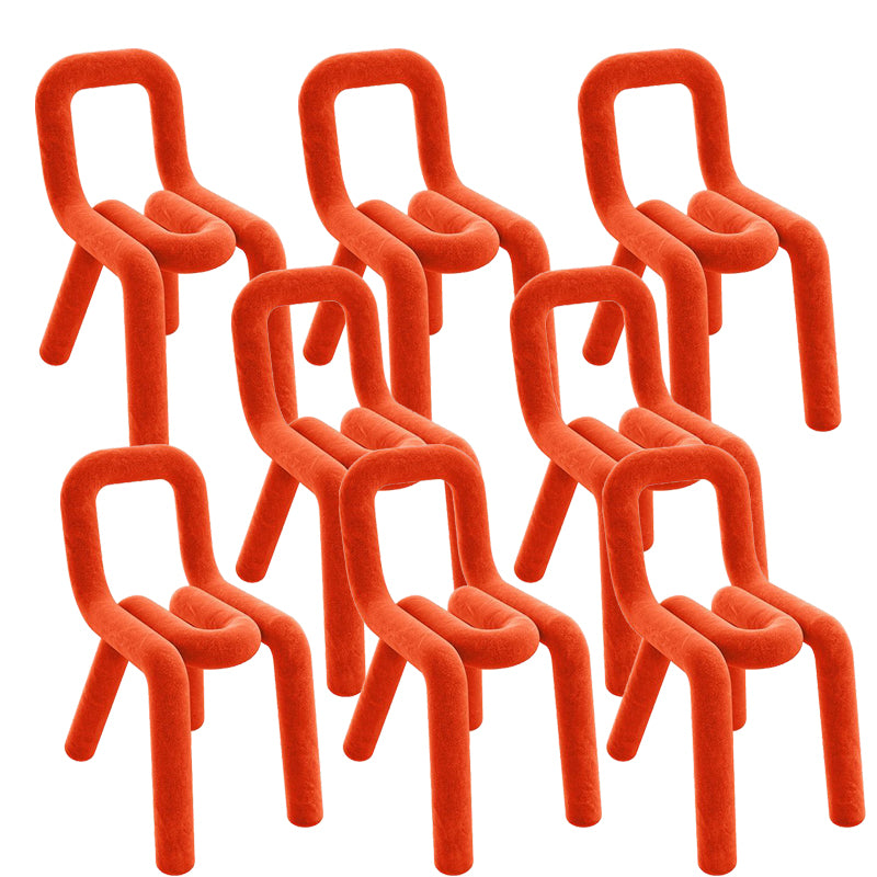 Designer Style Armless Chair Open Back Home Dining Side Chair