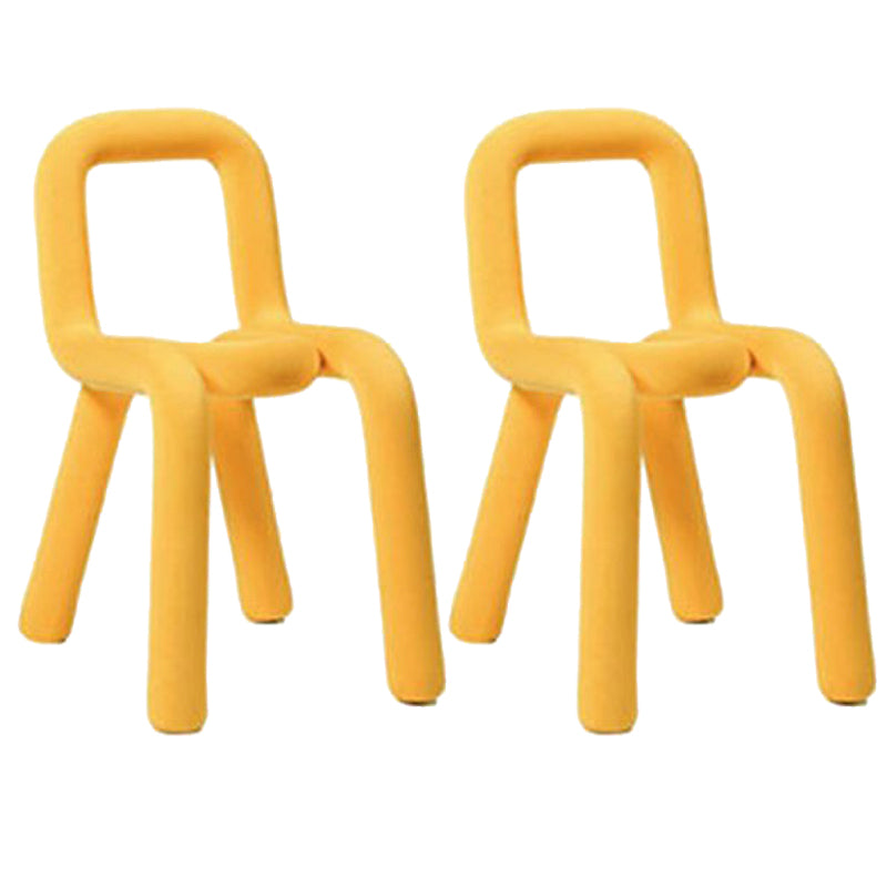 Designer Style Armless Chair Open Back Home Dining Side Chair