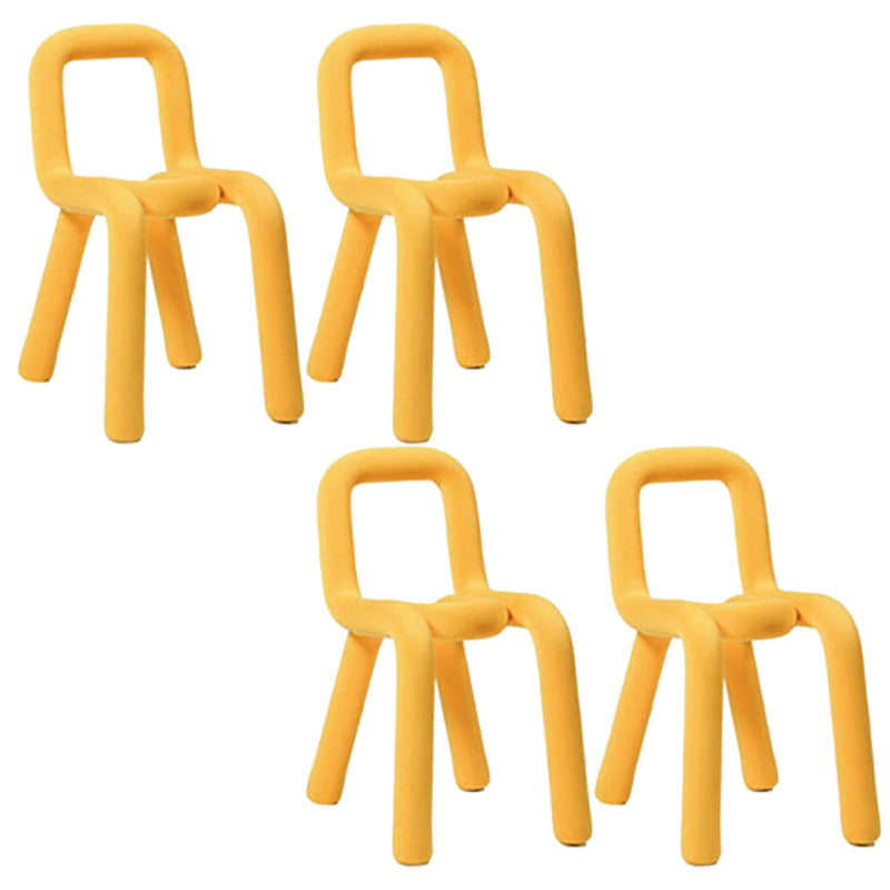 Designer Style Armless Chair Open Back Home Dining Side Chair