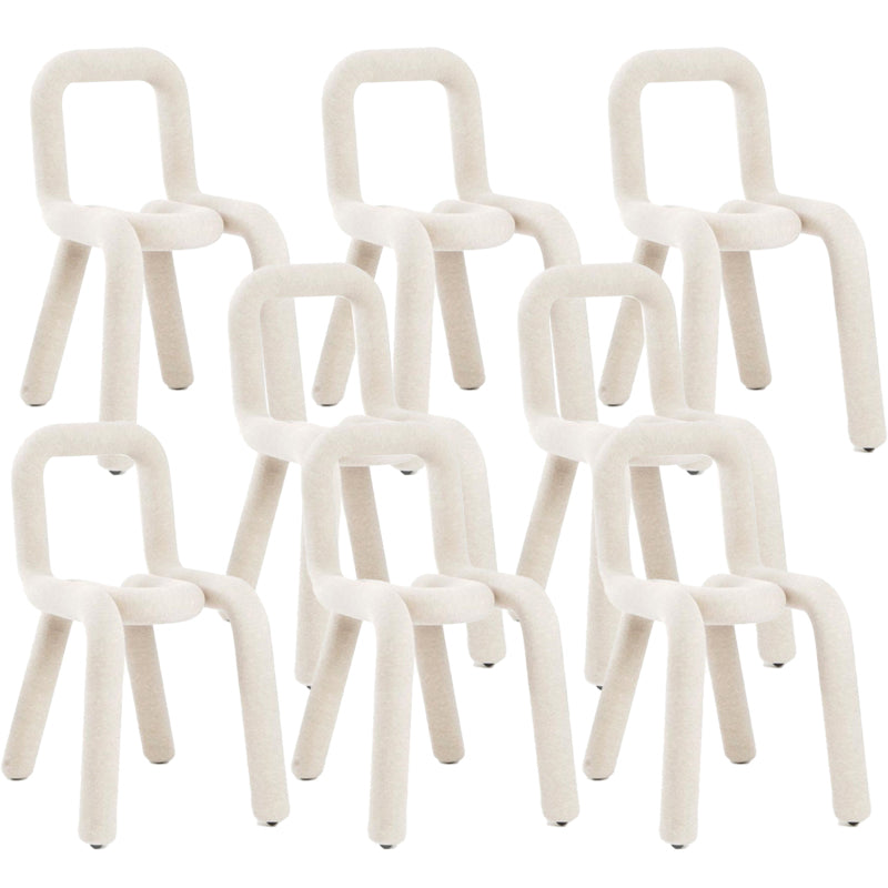 Designer Style Armless Chair Open Back Home Dining Side Chair