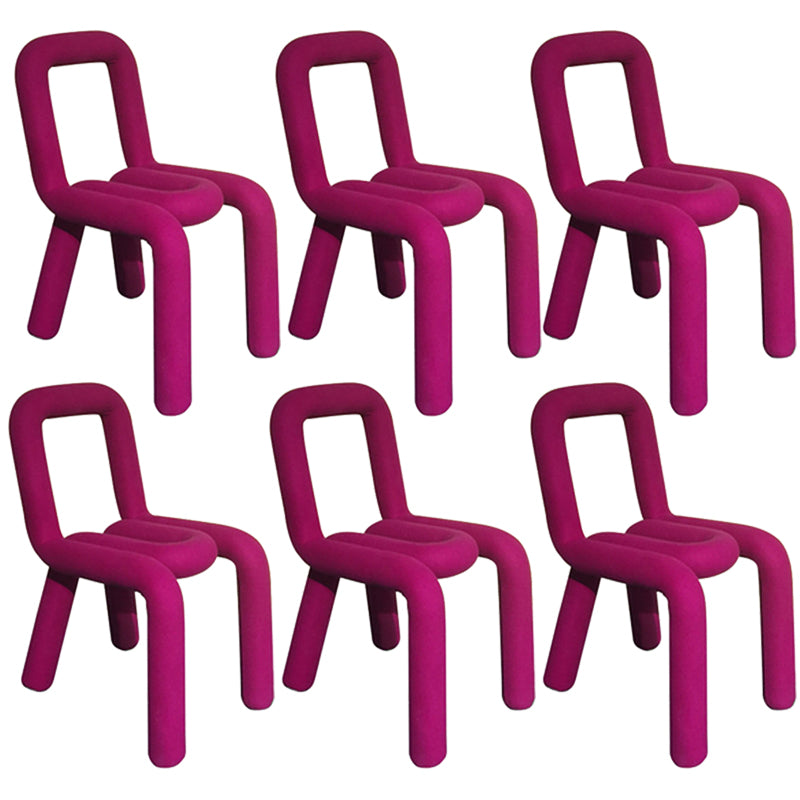 Designer Style Armless Chair Open Back Home Dining Side Chair