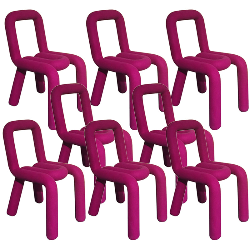 Designer Style Armless Chair Open Back Home Dining Side Chair