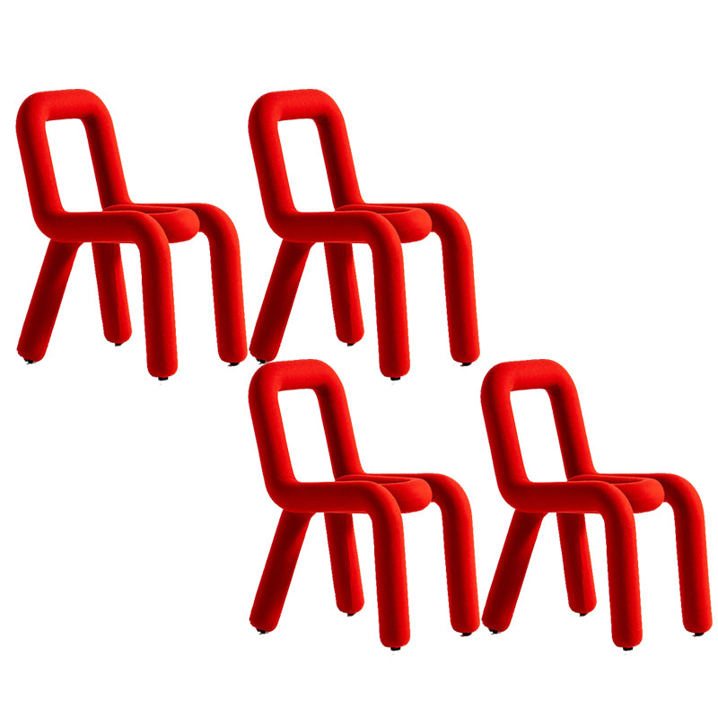 Designer Style Armless Chair Open Back Home Dining Side Chair