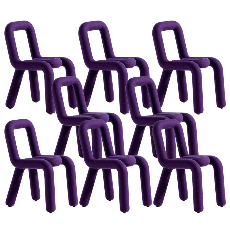 Designer Style Armless Chair Open Back Home Dining Side Chair