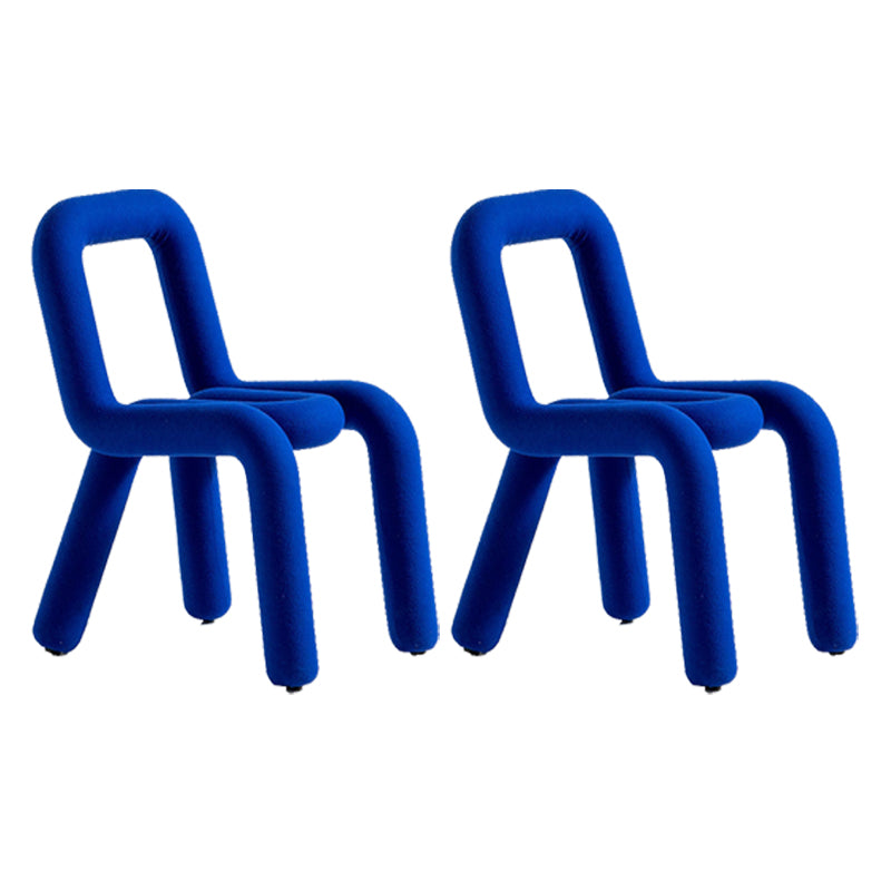 Designer Style Armless Chair Open Back Home Dining Side Chair