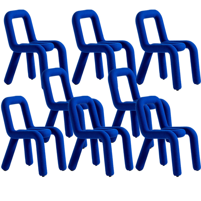 Designer Style Armless Chair Open Back Home Dining Side Chair