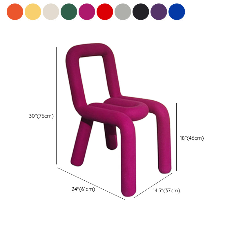 Designer Style Armless Chair Open Back Home Dining Side Chair