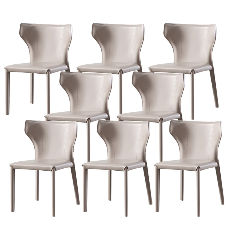 Dining Room Upholstered Chair Home Faux Leather Wingback Dining Chair