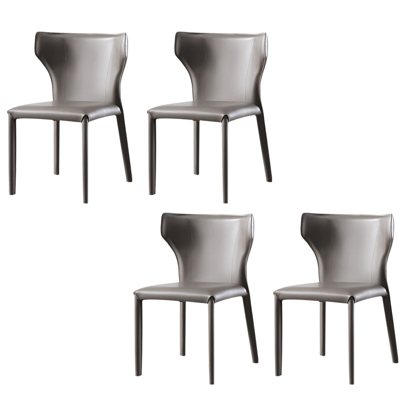 Dining Room Upholstered Chair Home Faux Leather Wingback Dining Chair