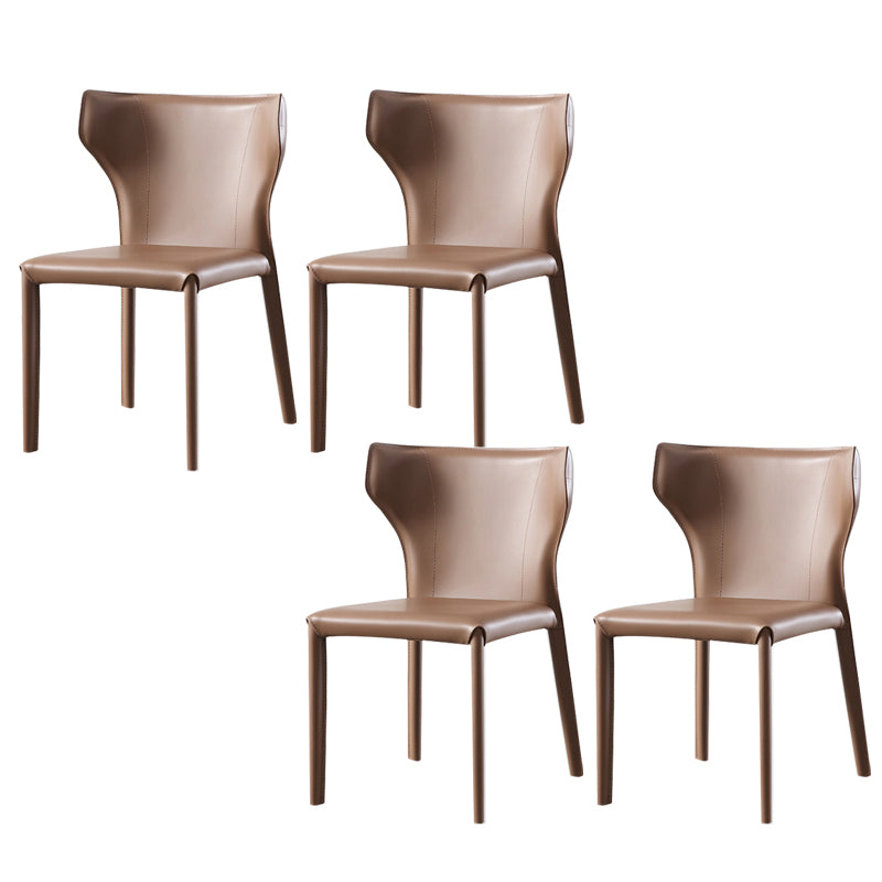 Dining Room Upholstered Chair Home Faux Leather Wingback Dining Chair