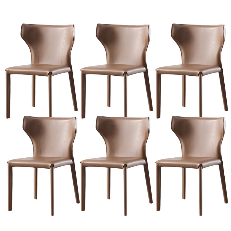 Dining Room Upholstered Chair Home Faux Leather Wingback Dining Chair