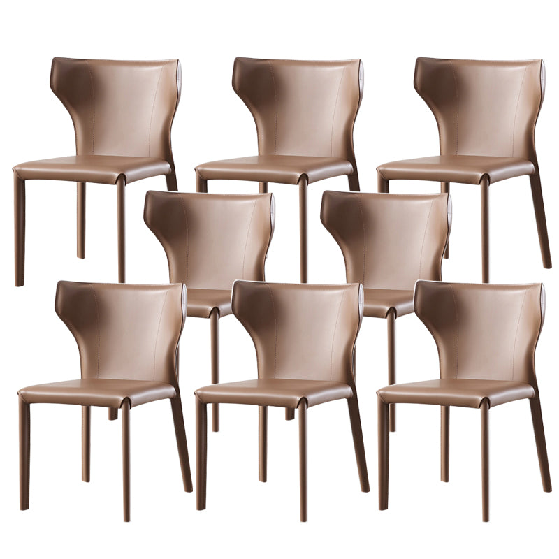 Dining Room Upholstered Chair Home Faux Leather Wingback Dining Chair