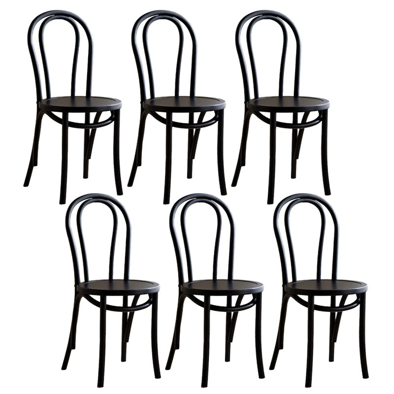 Wood Modern Style Patio Side Chair Open Back Dining Side Chair