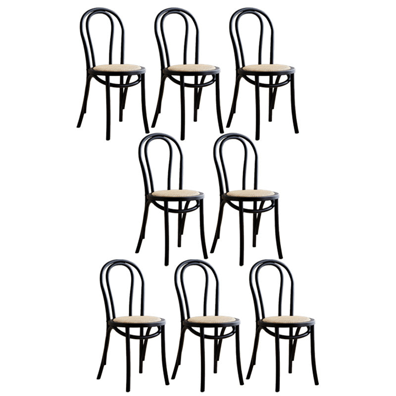 Wood Modern Style Patio Side Chair Open Back Dining Side Chair