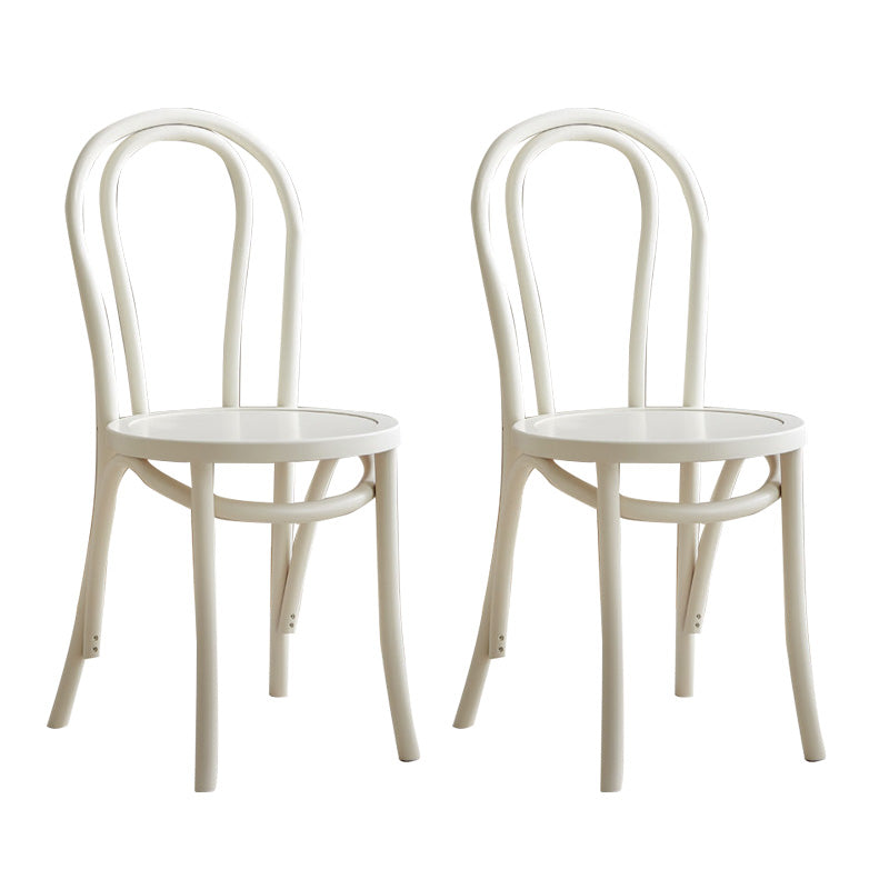 Wood Modern Style Patio Side Chair Open Back Dining Side Chair