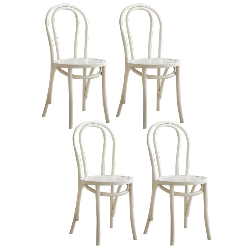 Wood Modern Style Patio Side Chair Open Back Dining Side Chair