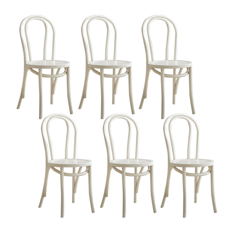 Wood Modern Style Patio Side Chair Open Back Dining Side Chair