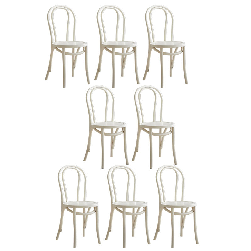 Wood Modern Style Patio Side Chair Open Back Dining Side Chair