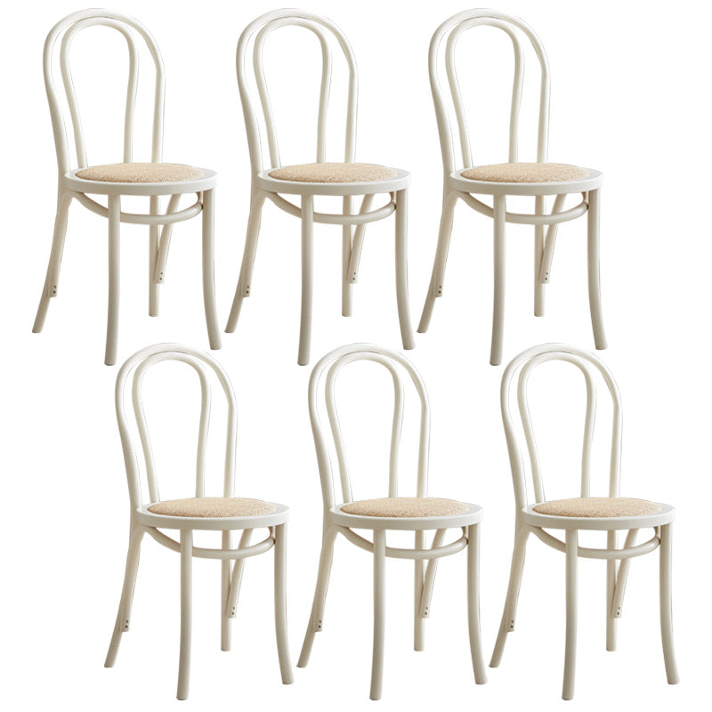 Wood Modern Style Patio Side Chair Open Back Dining Side Chair