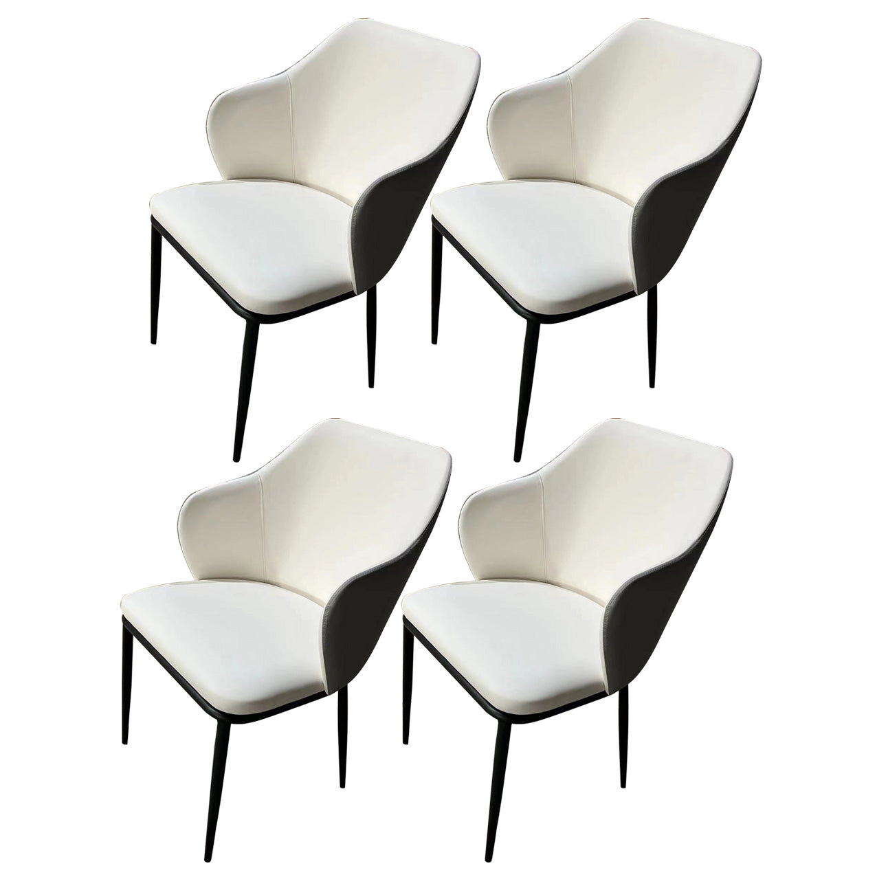 Dining Room Upholstered Chair Home Faux Leather Wingback Chair