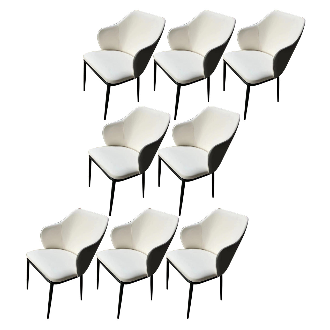 Dining Room Upholstered Chair Home Faux Leather Wingback Chair