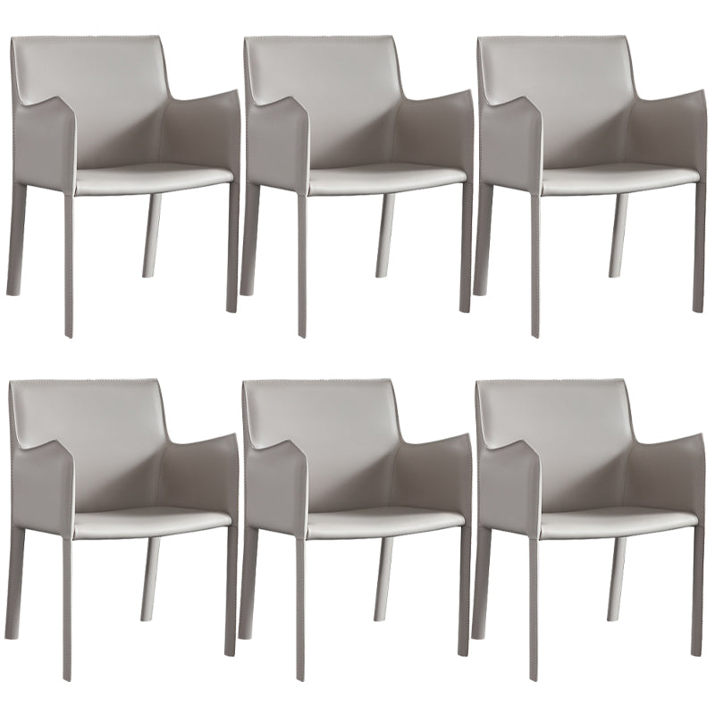 Dining Room Upholstered Arm Chair Faux Leather Parsons Chair