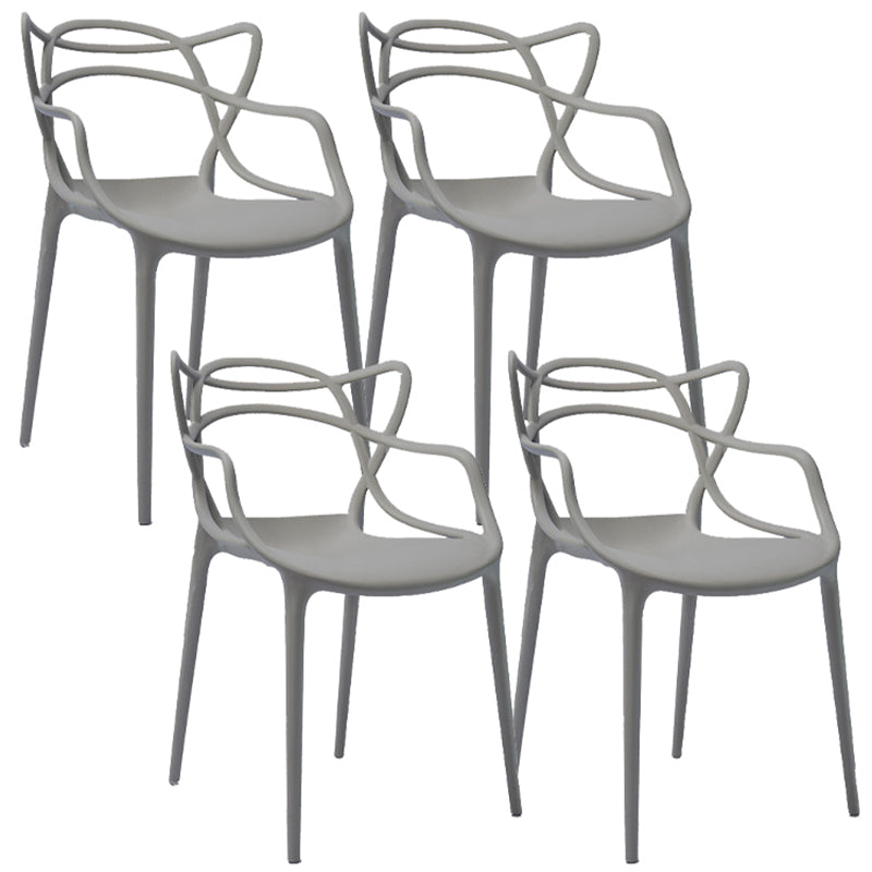 Contemporary Kitchen Dining Side Chair Cross Back Plastic Chair
