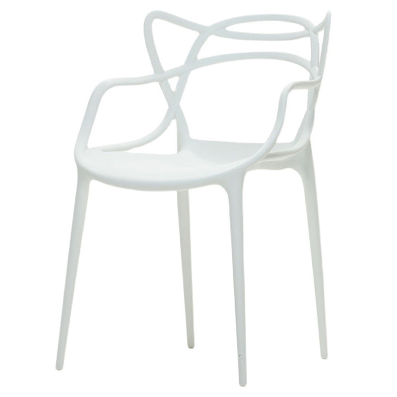 Contemporary Kitchen Dining Side Chair Cross Back Plastic Chair
