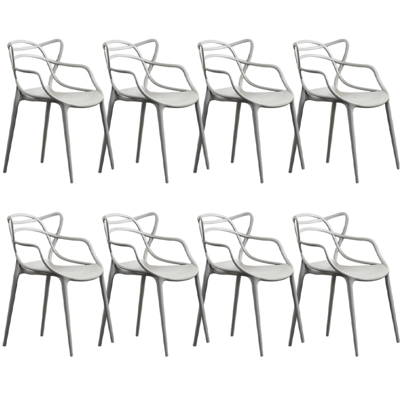 Contemporary Kitchen Dining Side Chair Cross Back Plastic Chair