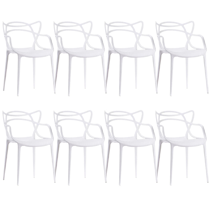 Contemporary Kitchen Dining Side Chair Cross Back Plastic Chair